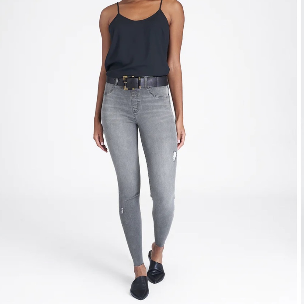 Spanx Vintage Distressed Skinny Ankle Jeans